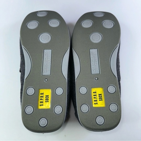 DEER STAGS Men’s Spun Felt Cozy Slipper Gray Pick Size 12M - Picture 7 of 8